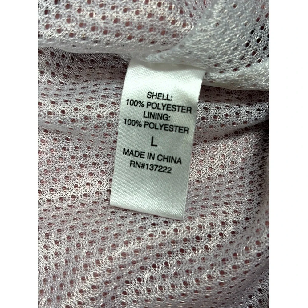 Deep Sugar Track Jacket Womens L Pink Full Zip Wind Resistant Cropped Athleisure